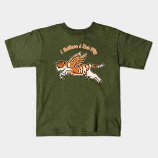 I Believe I Cat Fly Kids T-Shirt